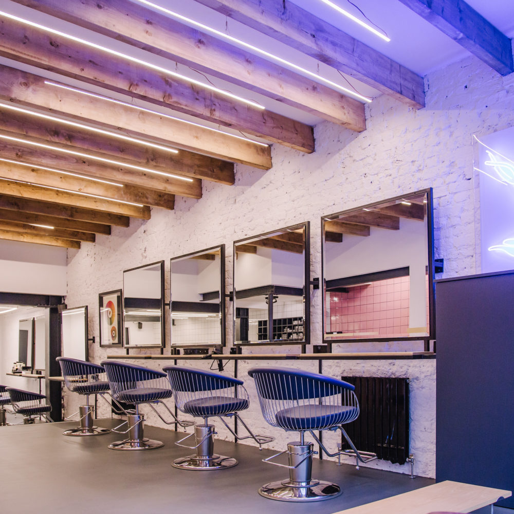 Blue Tit London Crouch Hill Salon Mirrors and Chairs