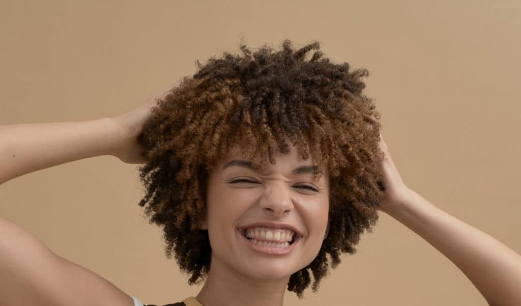 Highlights on curly hair