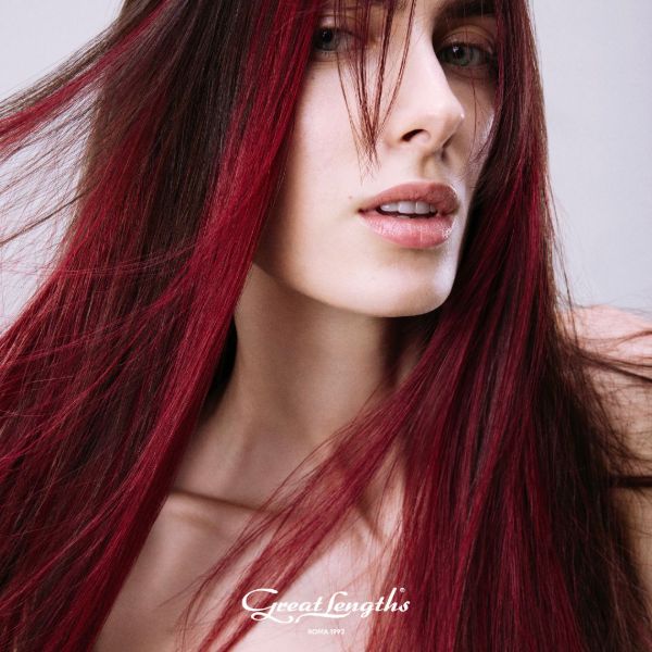 Great Lengths Cherry Cola Red Hair Extensions
