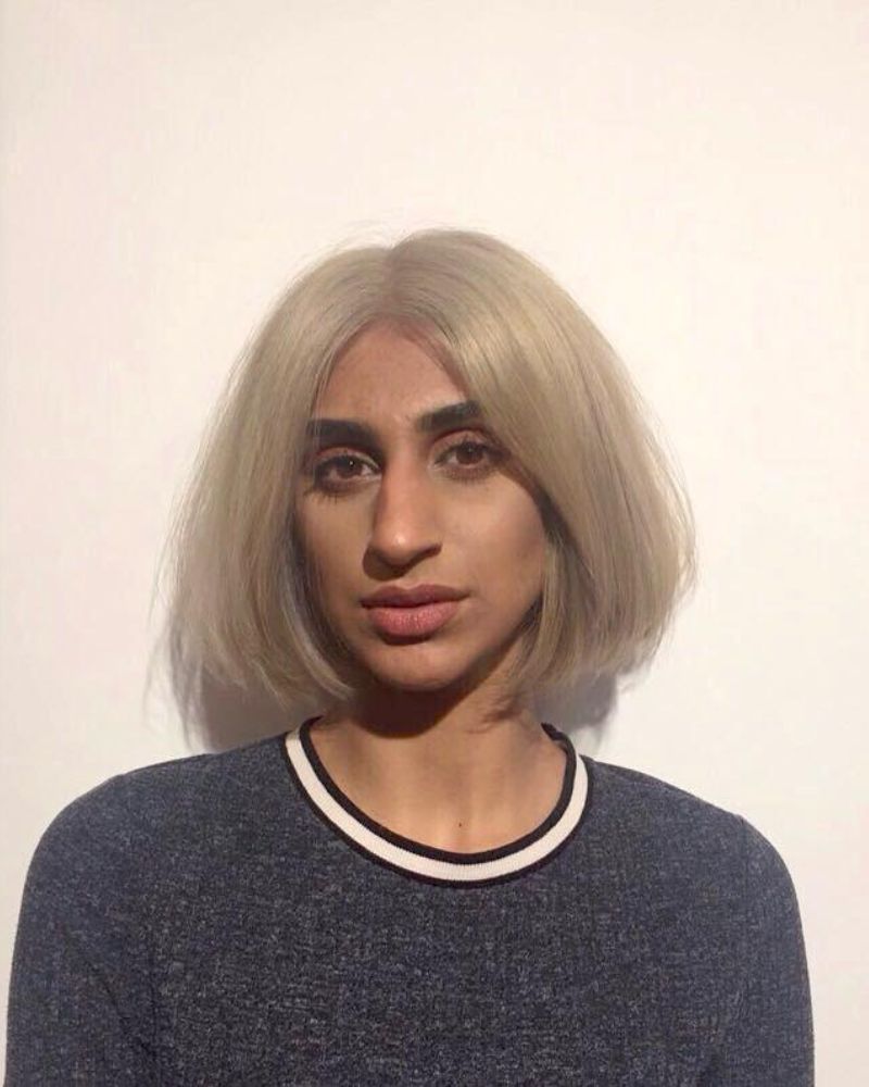 Ash colour on indian skin