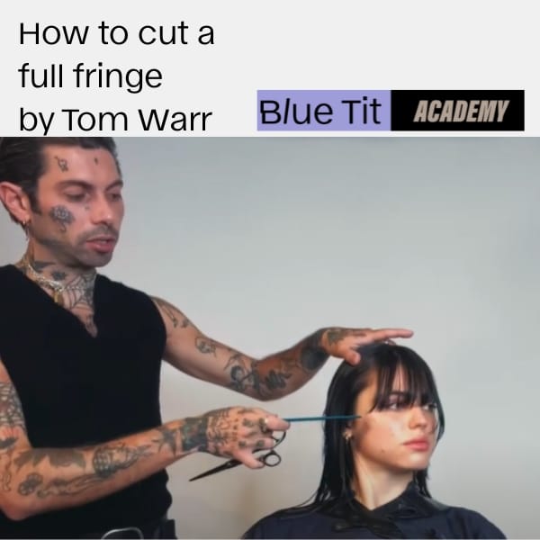 How to cut a full fringe & face framing tutorial by Tom Warr
